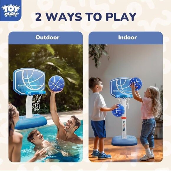 Pool Basketball Hoop for Kids Adults Party Basketballs‎ Included - Picture 3 of 7